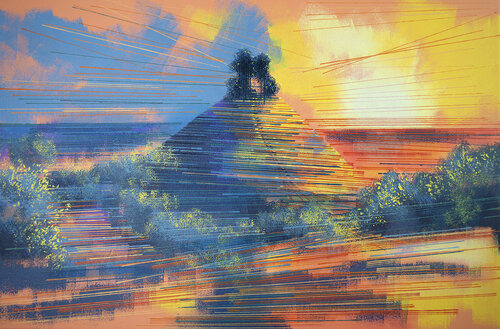 Colmer's Hill Dorset At Sunset by Marc Todd, Painting for Sale on Select