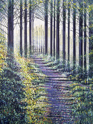 Late Autumn Forest Path by Marc Todd, Painting for Sale on Select