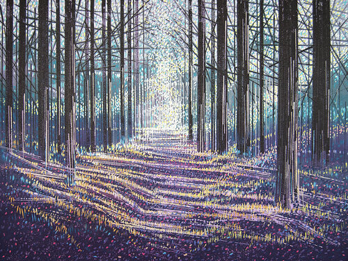 Light through Winter Trees by Marc Todd, Painting for Sale on Select