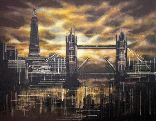 London Tower Bridge Sunset by Marc Todd, Painting for Sale on Select