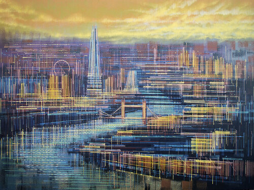 London In Golden Light by Marc Todd, Painting for Sale on Select