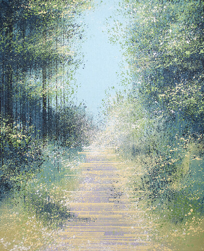 Misty Forest Trees by Marc Todd, Painting for Sale on Select