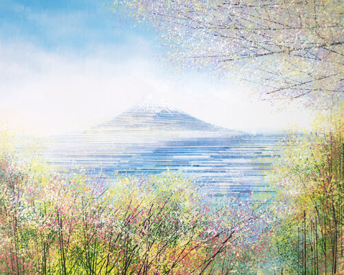Japan, Mount Fuji In Spring by Marc Todd, Painting for Sale on Select