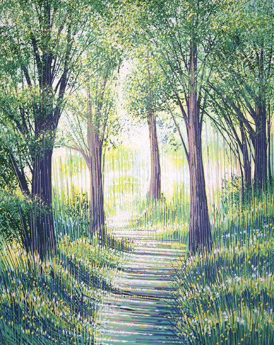 Summer Trees Forest Path by Marc Todd, Painting for Sale on Select