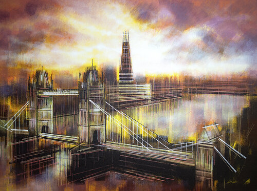 London Tower Bridge At Sunset von Marc Todd, Malerei kaufen auf Select