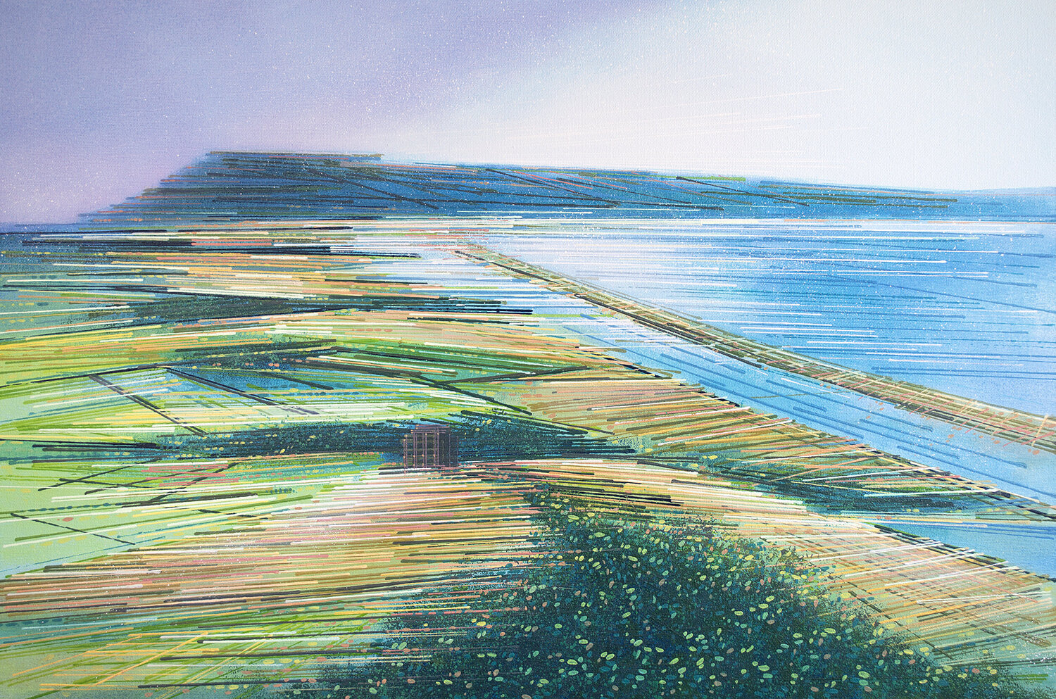 Abbotsbury Hill To Portland Dorset Marc Todd Original painting for sale