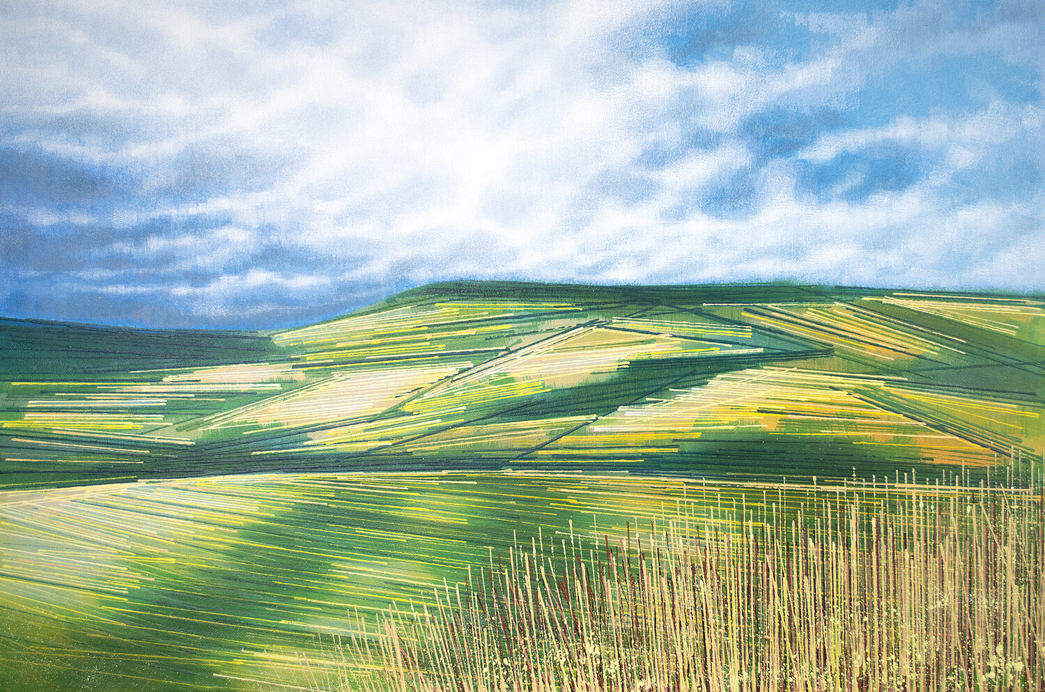 Countryside Hills In Summer Marc Todd Original painting for sale
