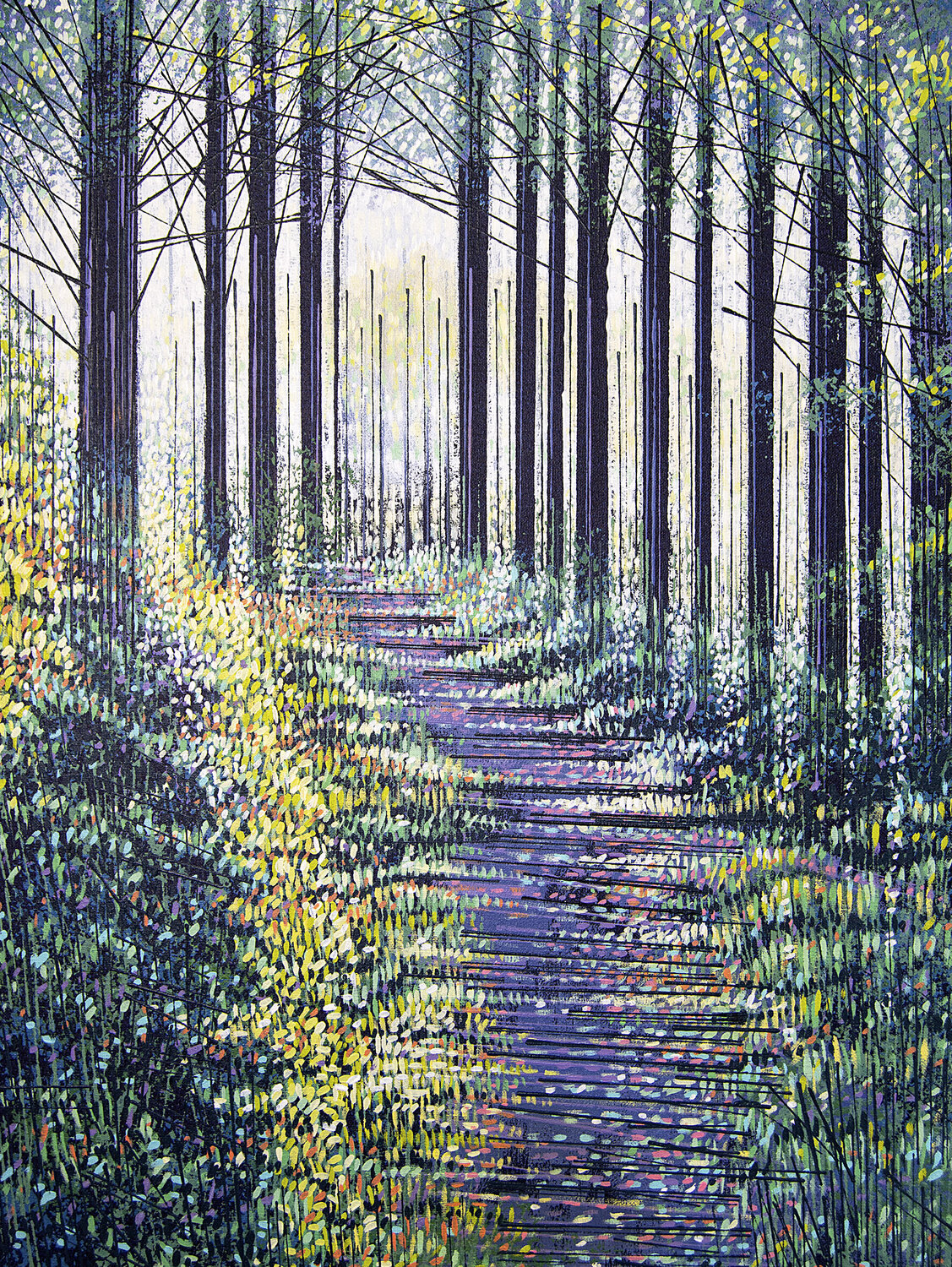 Late Autumn Forest Path Marc Todd Original painting for sale