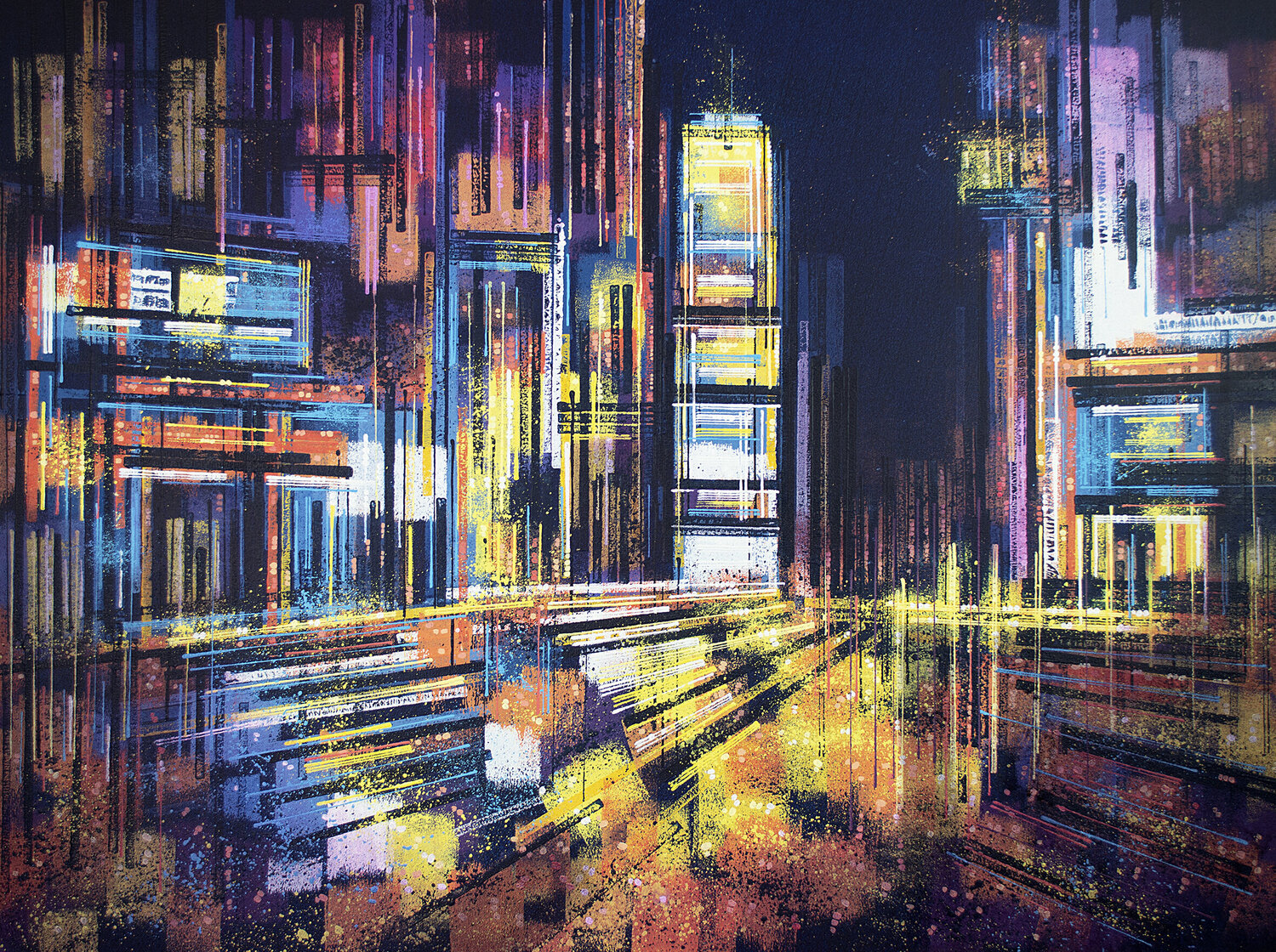 Times Square New York Marc Todd Original painting for sale