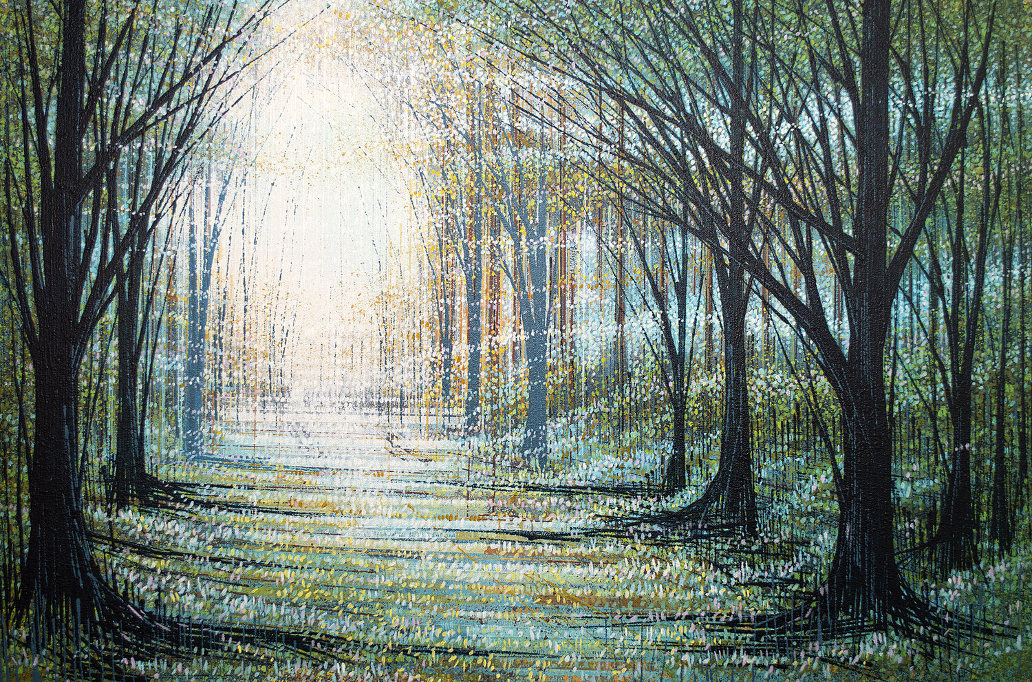 Forest Path In Winter Marc Todd Original painting for sale