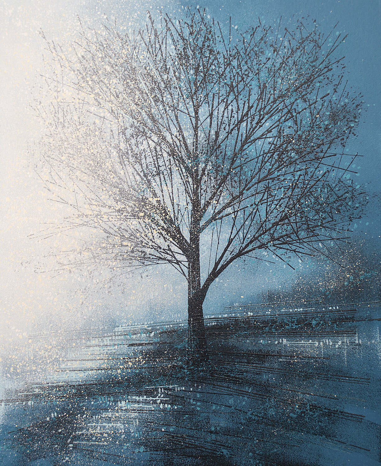 Tree In Morning Mist Marc Todd Original painting for sale
