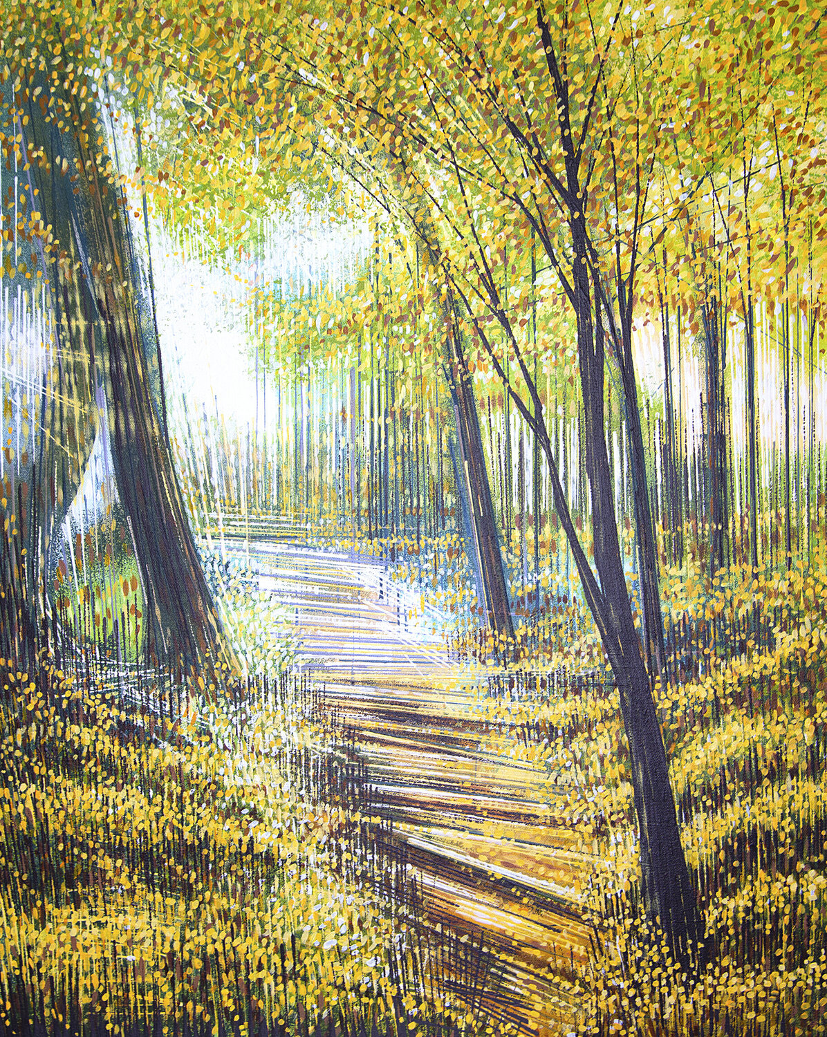 Forest Trees In Autumn Marc Todd Original painting for sale
