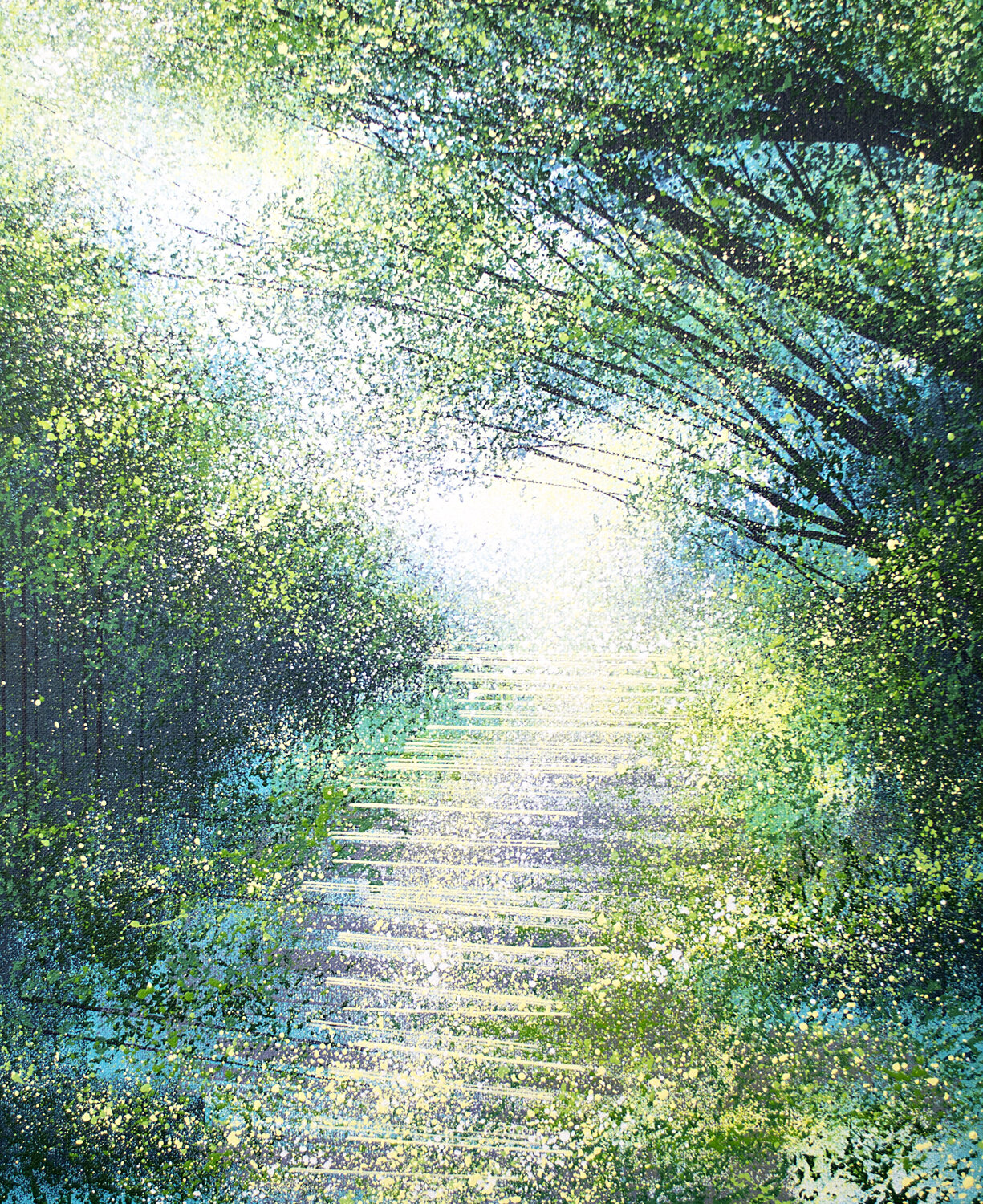 Forest Path In Spring Marc Todd Original painting for sale