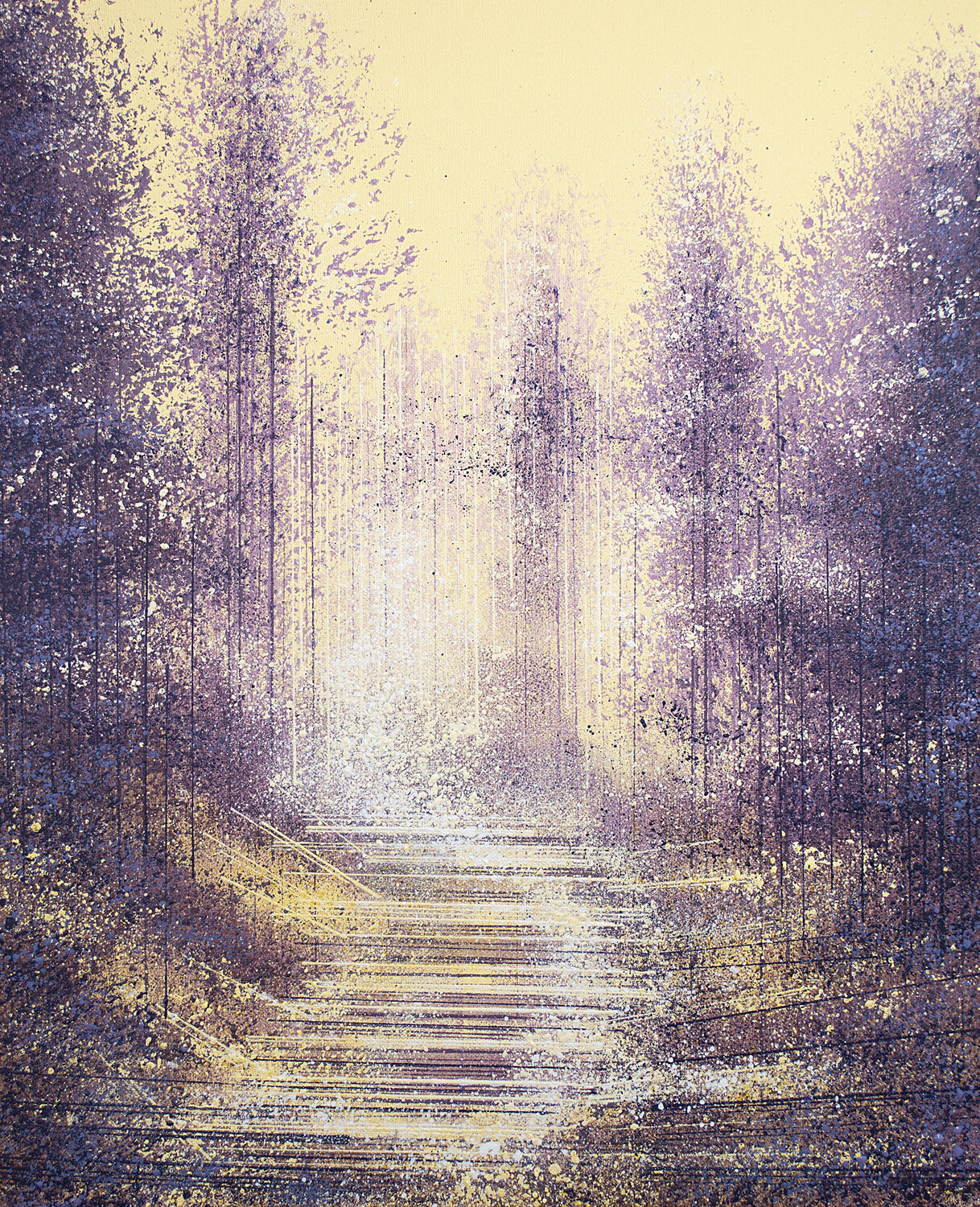 Forest Trees At Dusk Marc Todd Original painting for sale