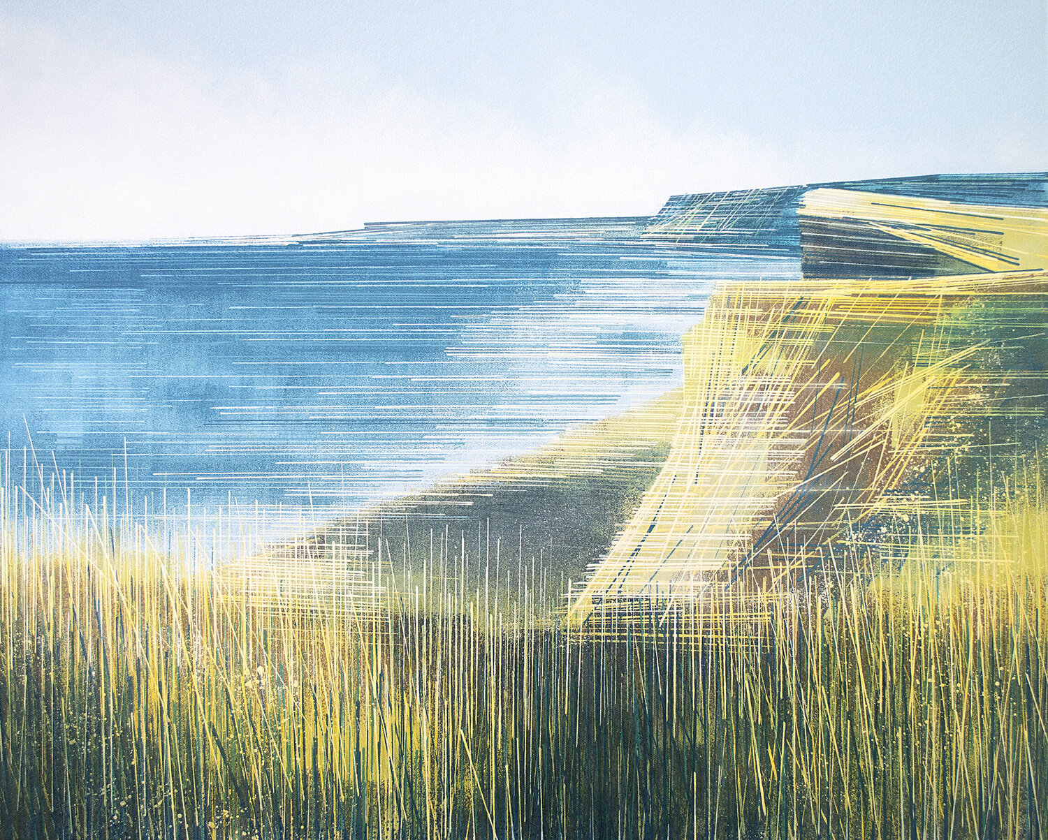 Jurassic Coast Cliffs, Dorset Marc Todd Original painting for sale