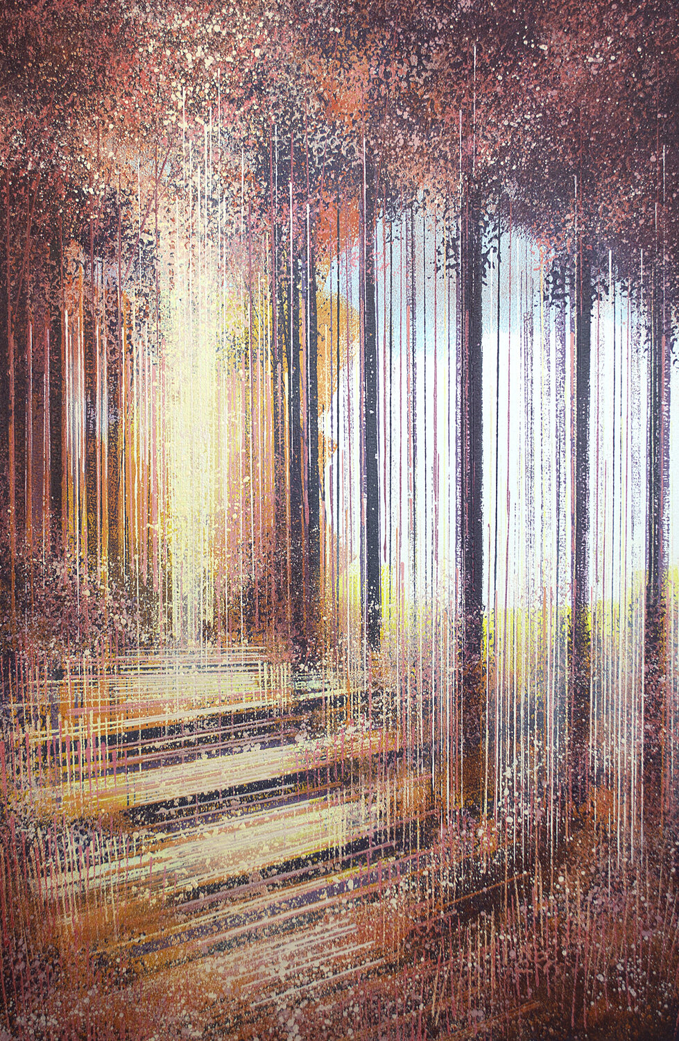 Forest At Sunset Marc Todd Original painting for sale