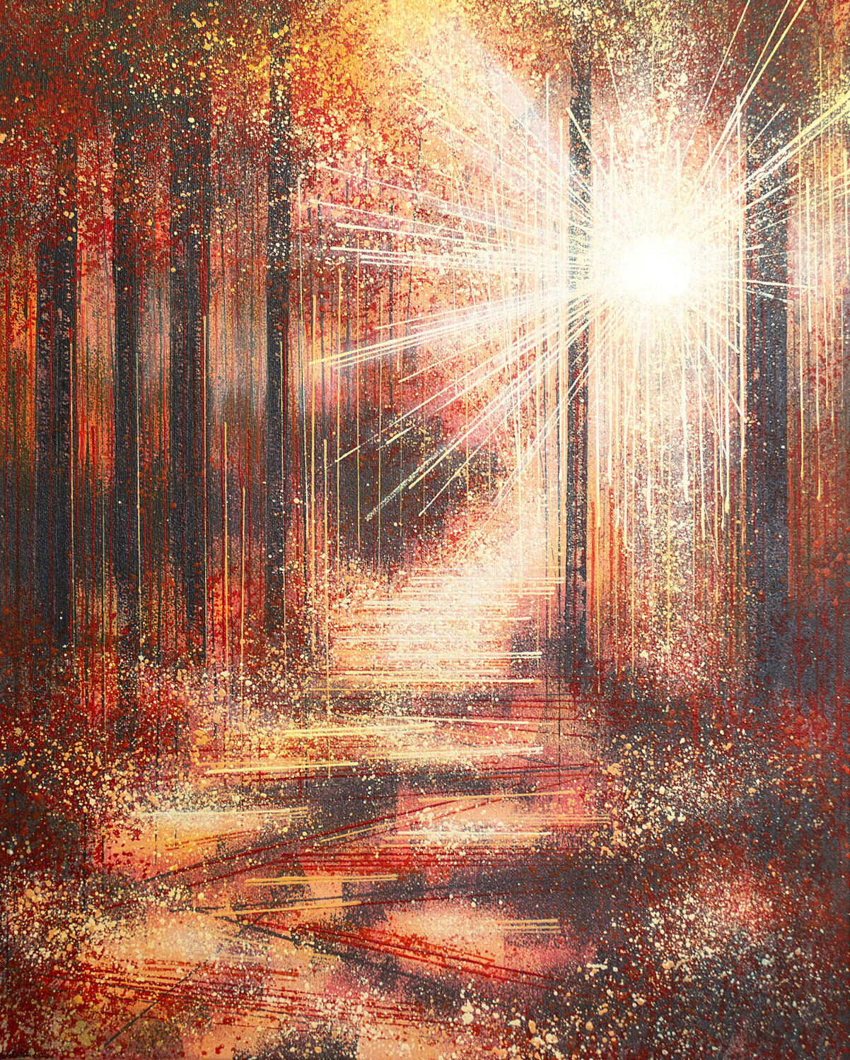 Forest At Sunset Marc Todd Original painting for sale