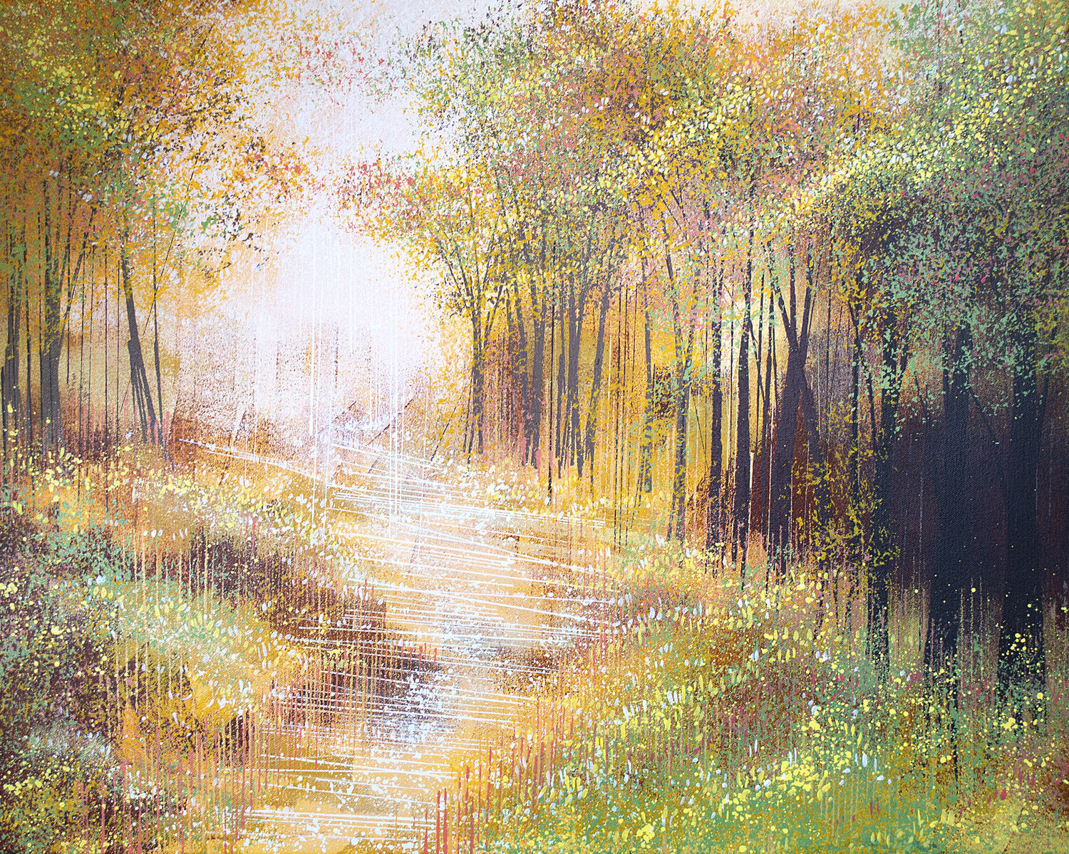 Autumn Forest Trees 1 Marc Todd Original painting for sale