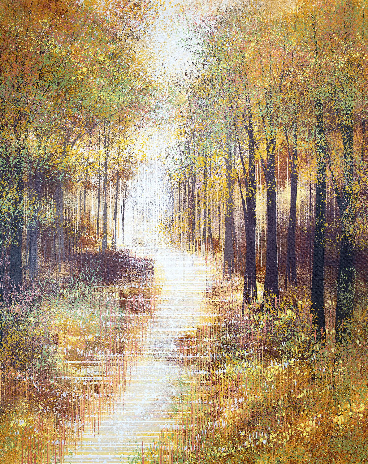Autumn Forest Trees 3 Marc Todd Original painting for sale