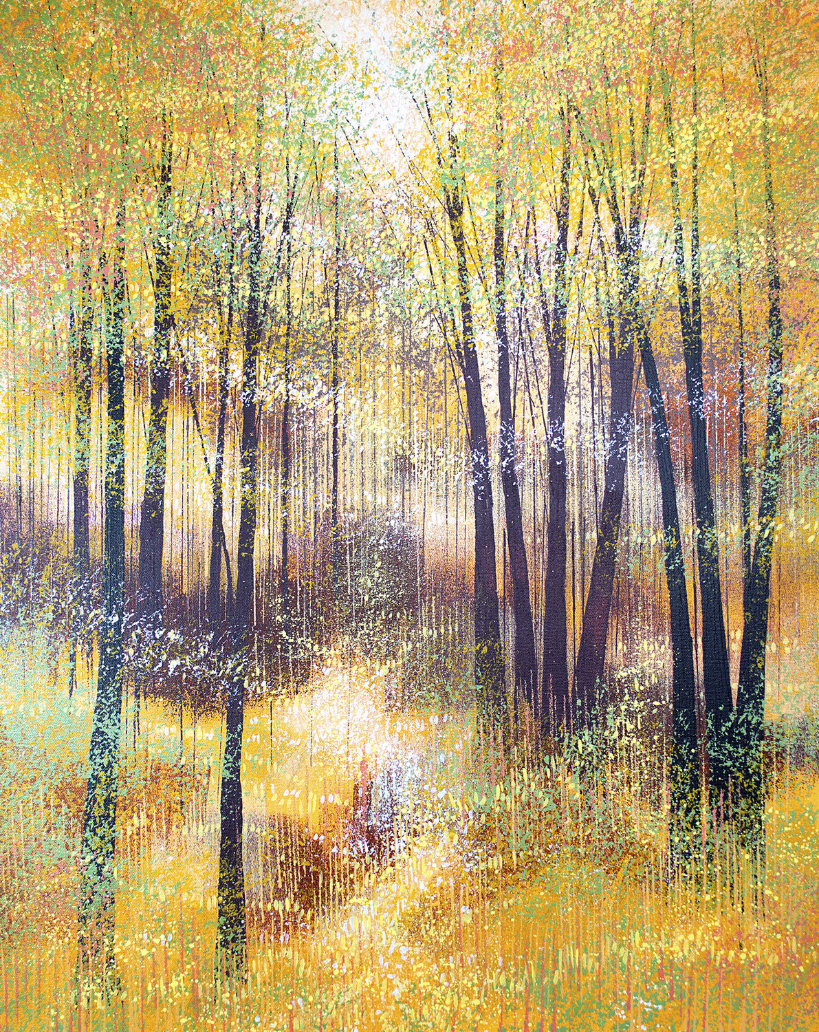 Autumn Forest Trees 4 Marc Todd Original painting for sale