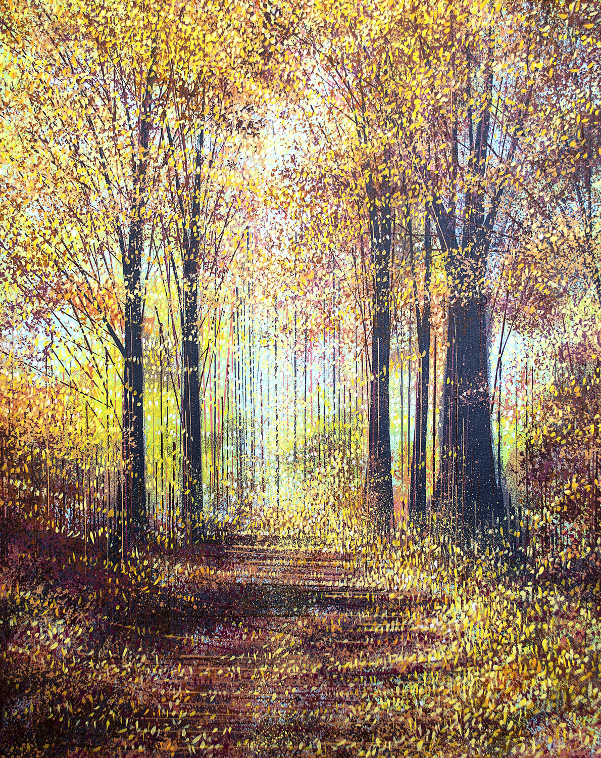 Autumn Forest Trees #6 Marc Todd Original painting for sale