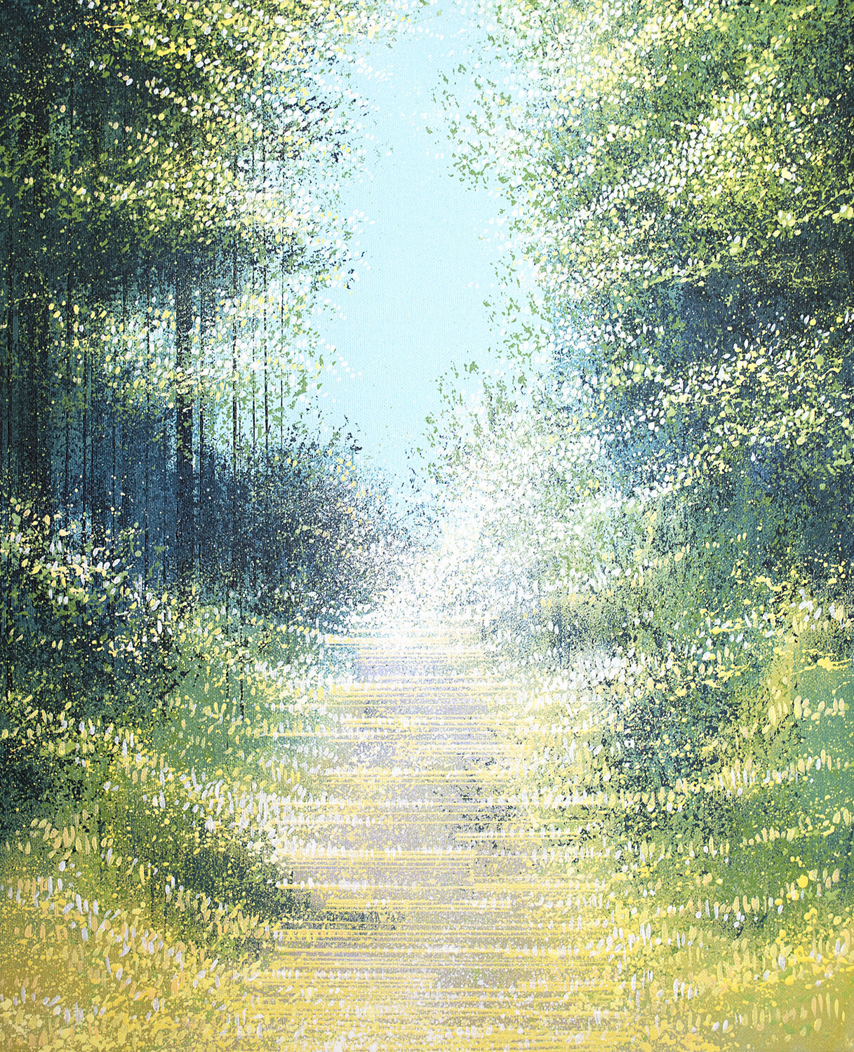 Forest Path In Sunlight Marc Todd Original painting for sale