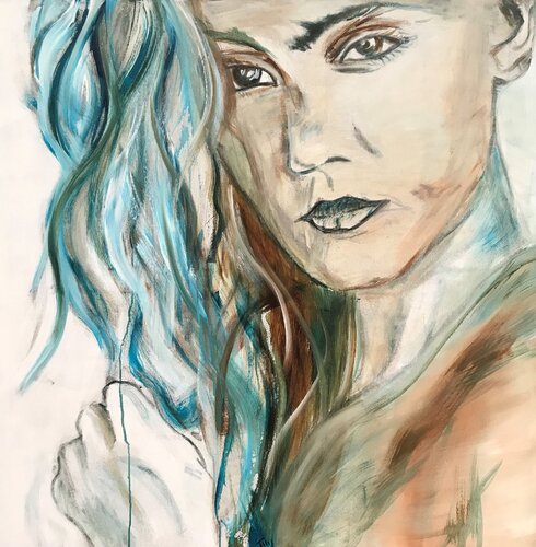 The girl in me by Tiny De Bruin, Painting for Sale on Select