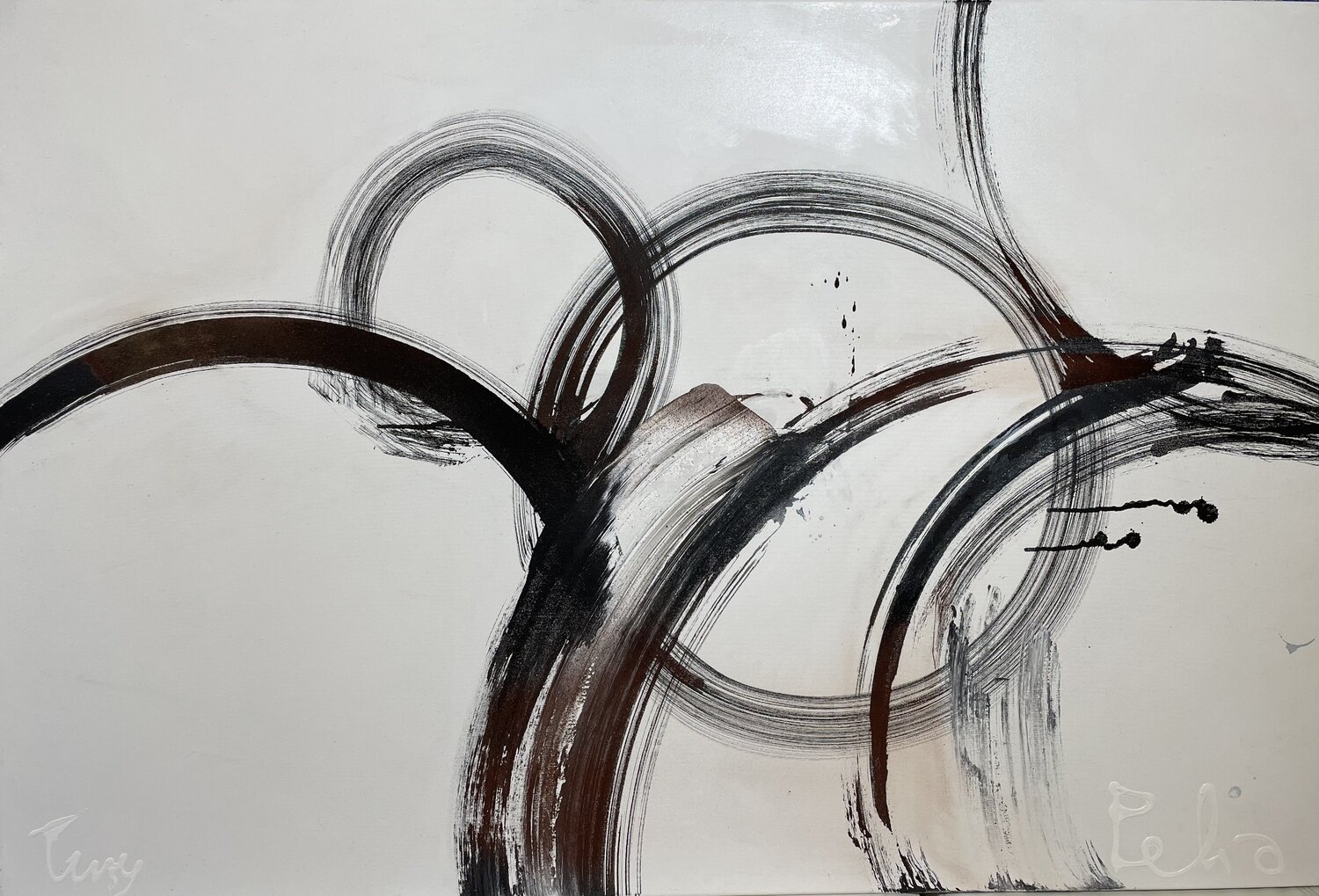 Circles Tiny De Bruin Original painting for sale