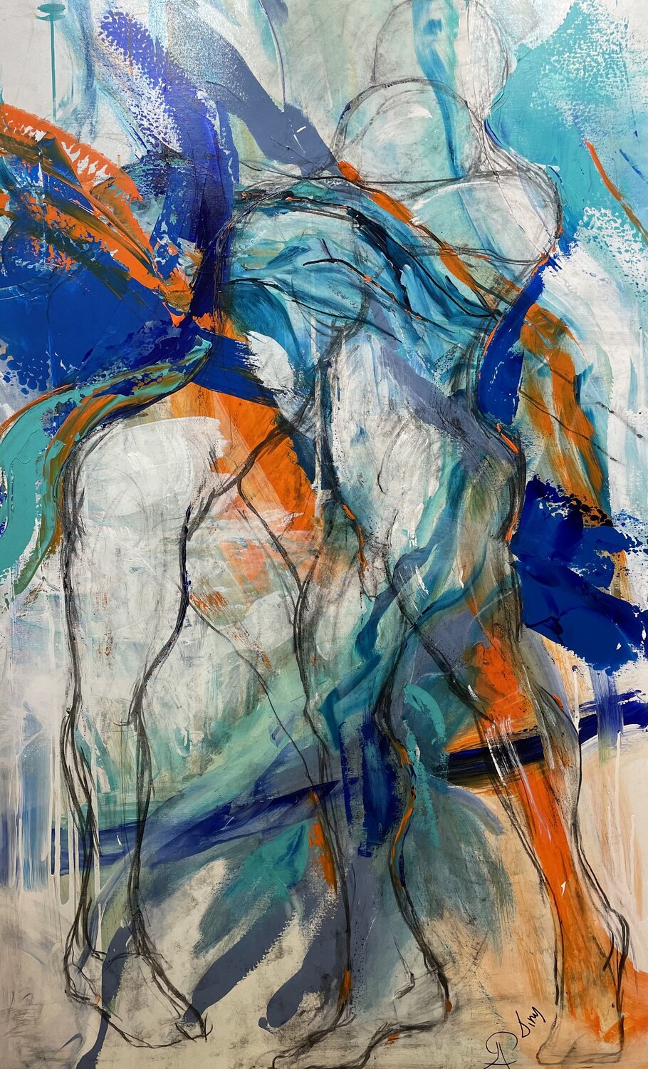 When a man loves a woman Tiny De Bruin Original painting for sale