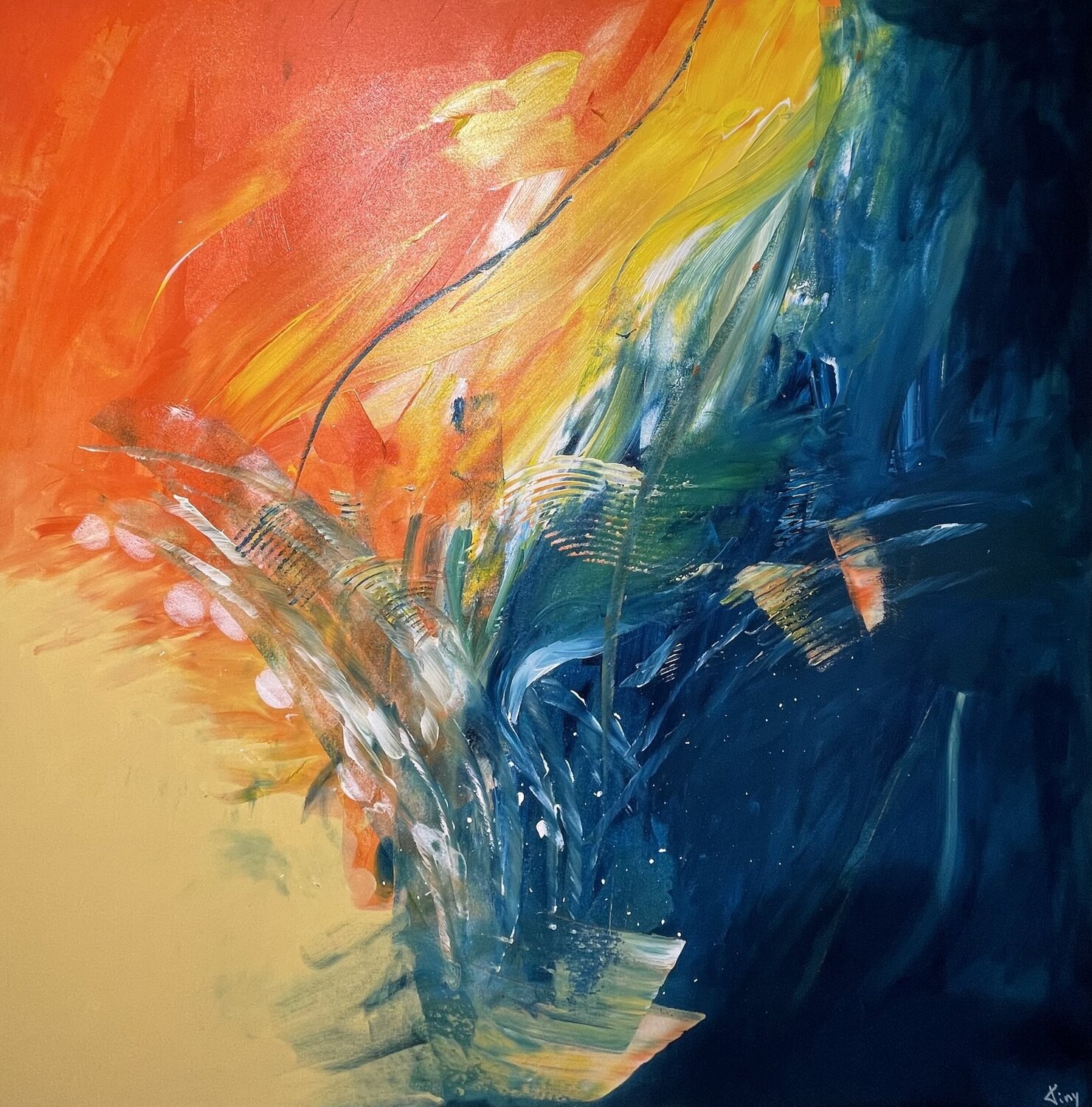 To energize 1 Tiny De Bruin Original painting for sale