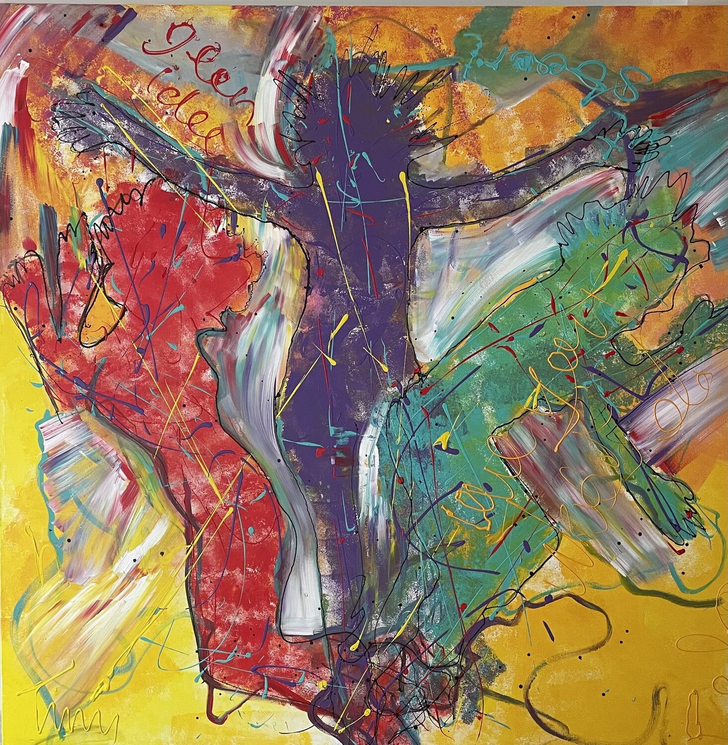 Bright woman Tiny De Bruin Original painting for sale