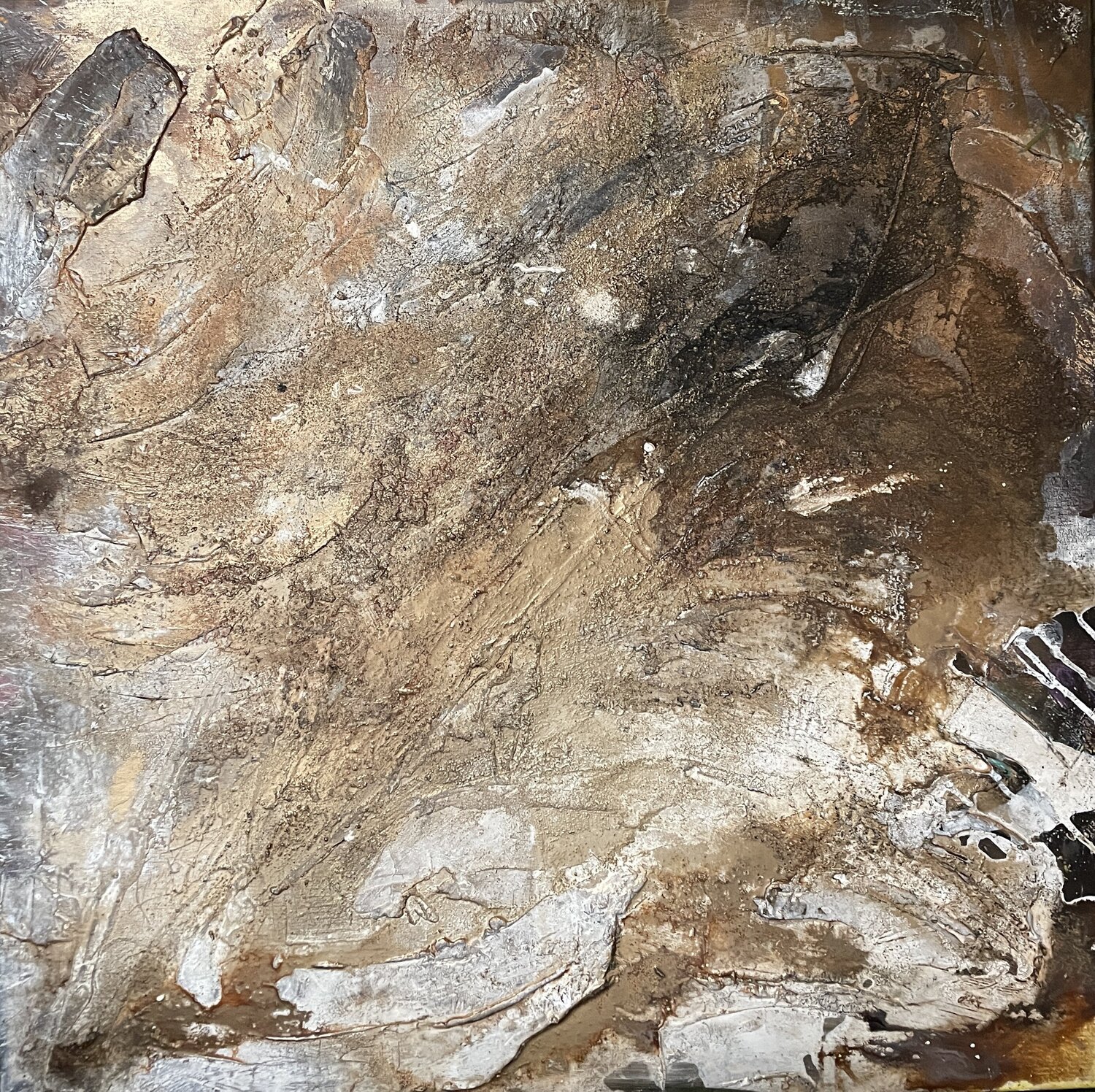Dark abstract Tiny De Bruin Original painting for sale
