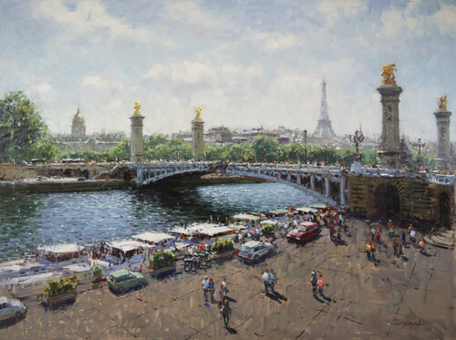 A day in Paris by Vadim Dolgov, Painting for Sale on Select