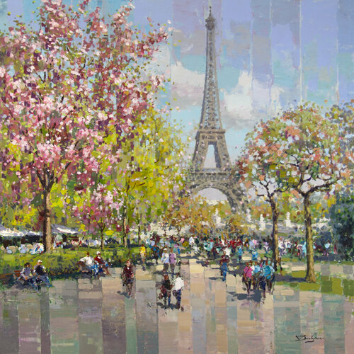 Spring in Paris by Vadim Dolgov, Painting for Sale on Select