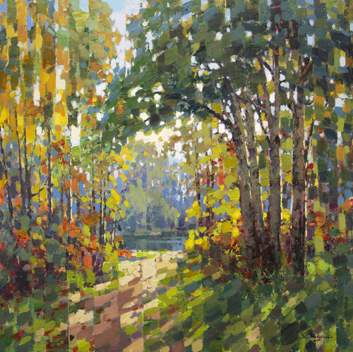 Early autumn walk by Vadim Dolgov, Painting for Sale on Select