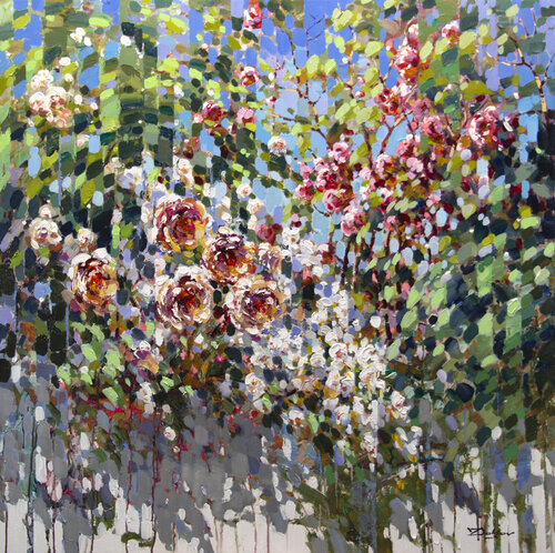 Garden bloom by Vadim Dolgov, Painting for Sale on Select