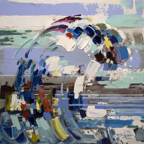 Vertical wave by Vadim Dolgov, Painting for Sale on Select