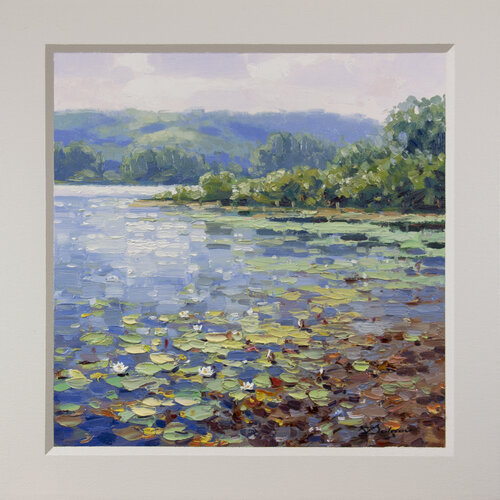 Morning at the lake by Vadim Dolgov, Painting for Sale on Select