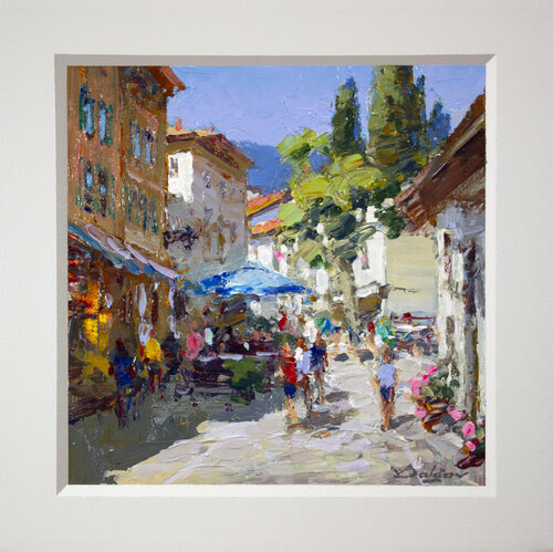 In a little downtown by Vadim Dolgov, Painting for Sale on Select