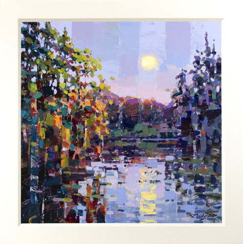 Full moon rising by Vadim Dolgov, Painting for Sale on Select