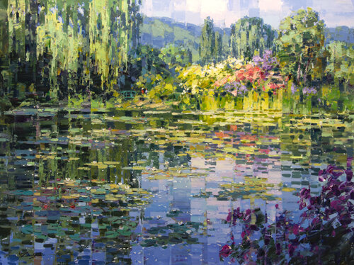Pond of Tranquility by Vadim Dolgov, Painting for Sale on Select