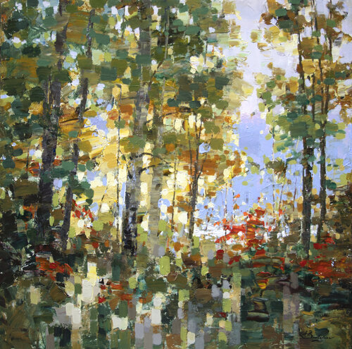 Sparkles in the bush by Vadim Dolgov, Painting for Sale on Select