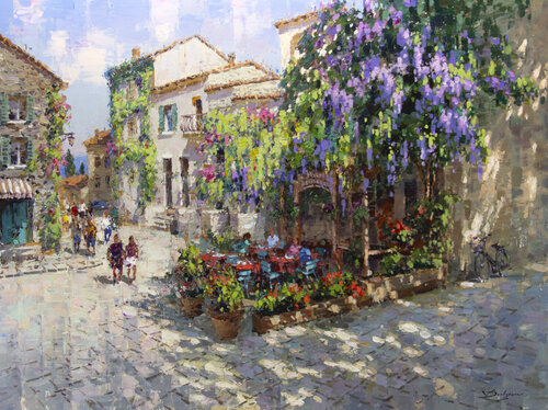Mediterranean Retreat by Vadim Dolgov, Painting for Sale on Select
