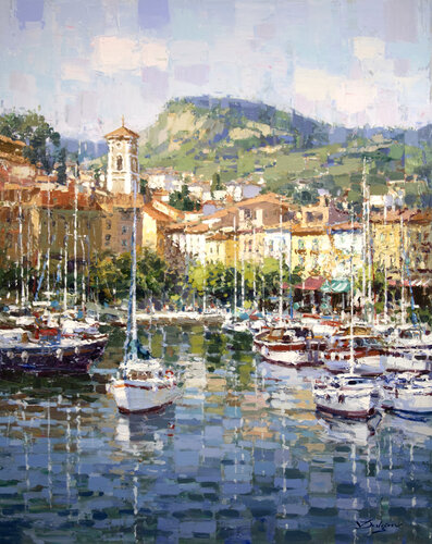 Harbor of Cassis by Vadim Dolgov, Painting for Sale on Select