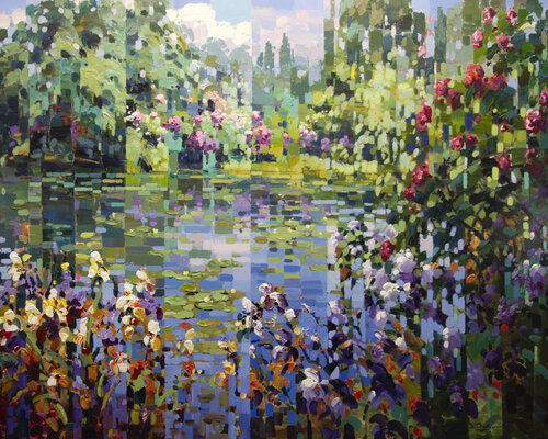 Flowers of the pond by Vadim Dolgov, Painting for Sale on Select