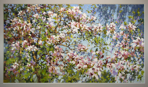 Magnolia bloom by Vadim Dolgov, Painting for Sale on Select