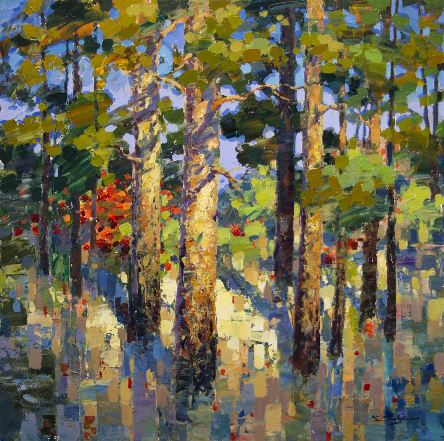 In the forest Vadim Dolgov Original painting for sale