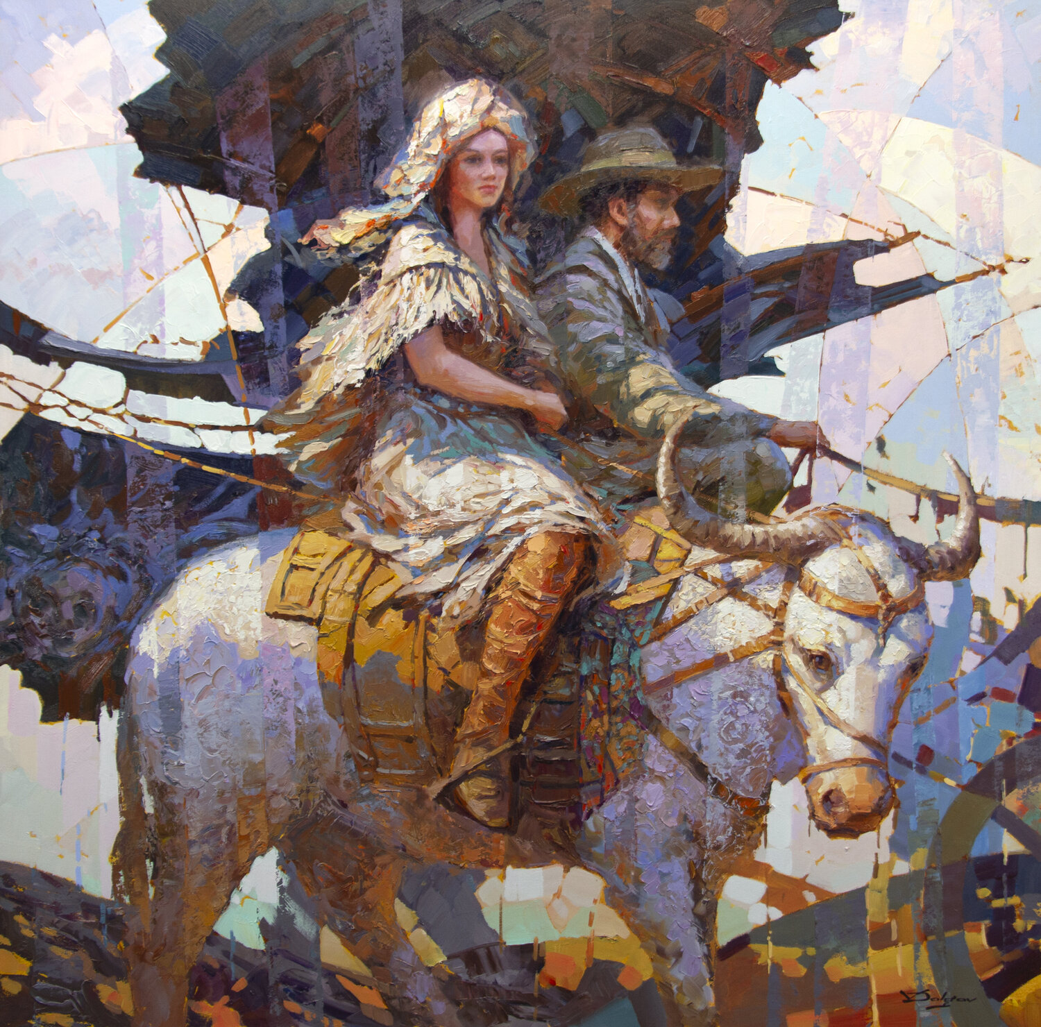 Moving to the future Vadim Dolgov Original painting for sale