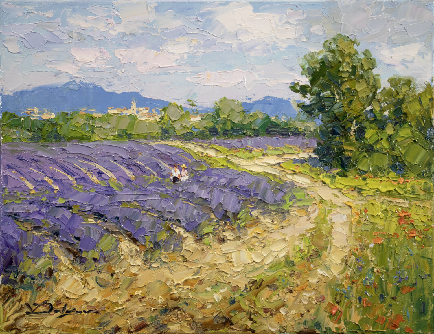 Fields of Provence Vadim Dolgov Original painting for sale