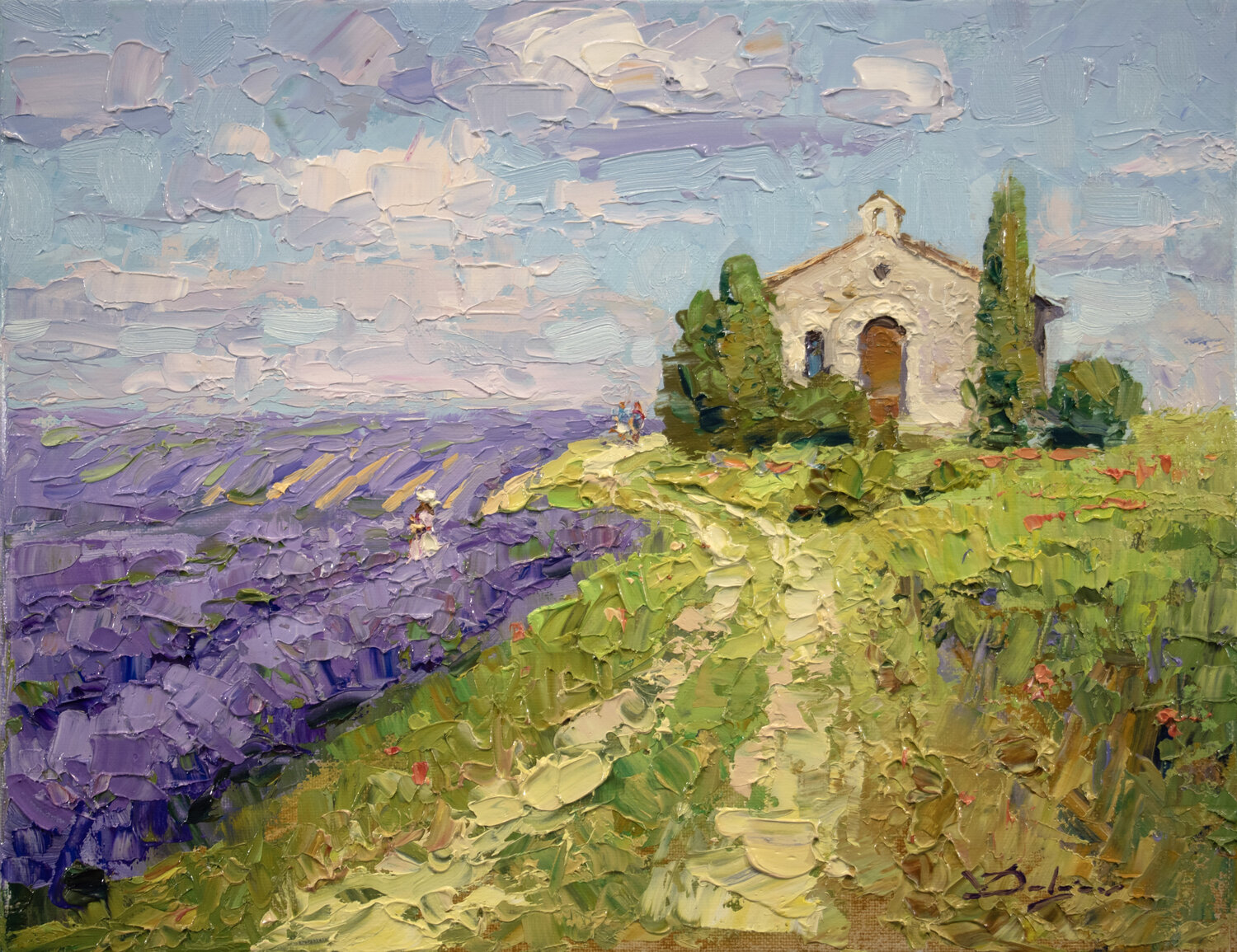 Little chapel. Vadim Dolgov Original painting for sale
